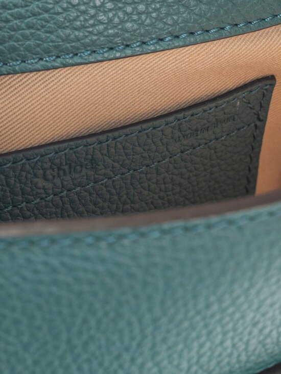 Chloe Marcie Small Steel Blue Grained Leather Crossbody - Picture 12 of 12